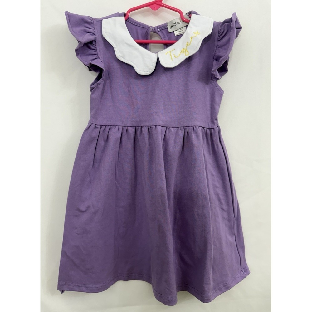 NWT Southern Sussies Purple LSU Tigers Dress Toddler Girls Size 4T